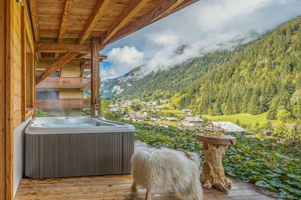 Chalet 1100 - Bo Immobilier Chatel - A Mi-Chemin Du Centre Et Du Linga - Jacuzzi Sauna Et Cheminee Экстерьер фото